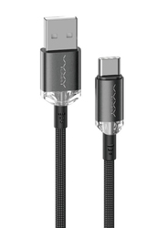 Vyvylabs Crystal Series 1-Meter USB Type-C Cable, USB Type A to USB Type-C, Fast Charging Data Cable for Smartphones, Black