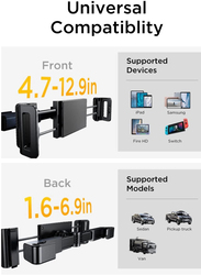 Lisen Universal Sturdy Versatile & Easy Installation Car Tablet Holder, Black