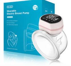 Portable LED Display Wearable Breast Pump 180ML Blue