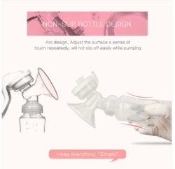 Portable Manual Breast Pump 150ML BPA Free White