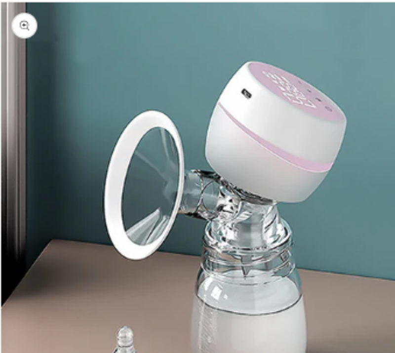 Electric Silent Breast Pump Massager Rechargeable Pink