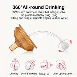 Baby Silicone Bottle With Handle Straw 150 ml