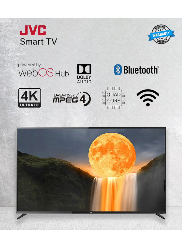 JVC 70-Inch Flat 4K UHD Smart LED TV, DVBT2/S2 LT-70N7145, Black