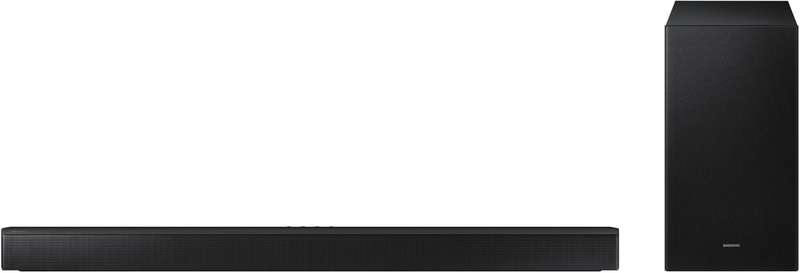 

Samsung 3.1ch Soundbar with Dolby Audio, DTS Virtual:X, Built-in Center Speaker, Subwoofer with Bass Boost & Adaptive Sound - HW-B650D