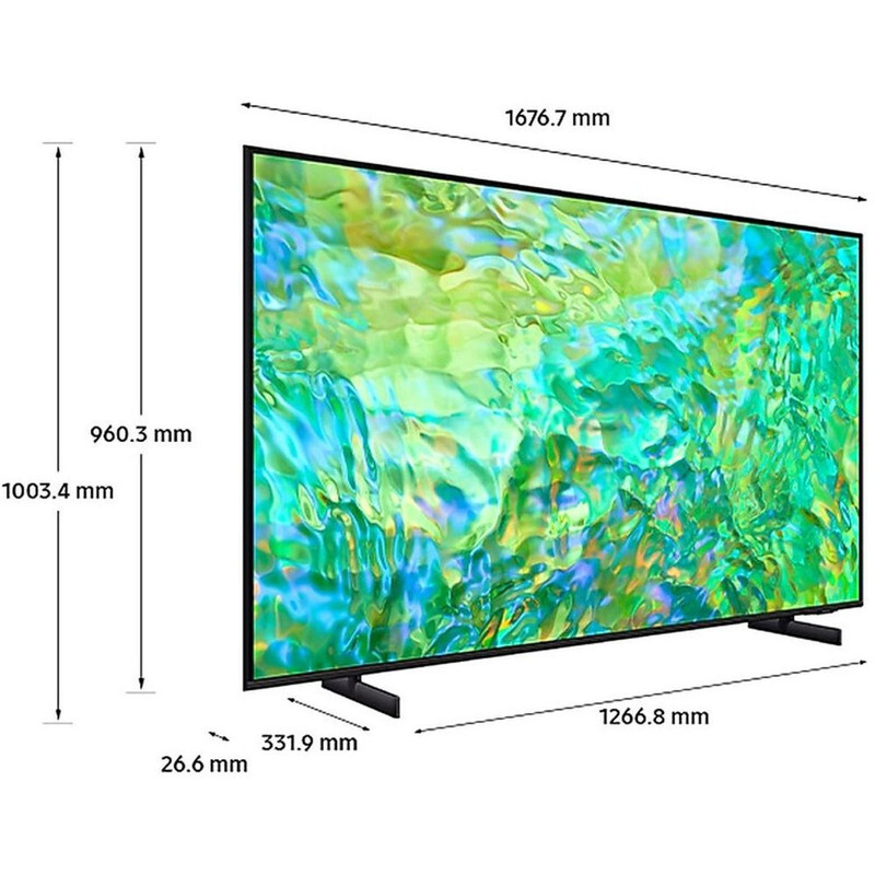 75 Inch Crystal UHD Smart TV 2023 75CU8100 Black