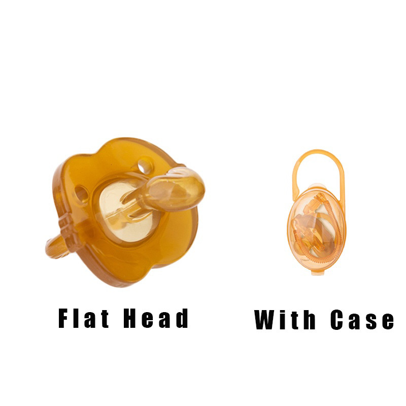 Soft Silicone Baby Pacifier Flat Head