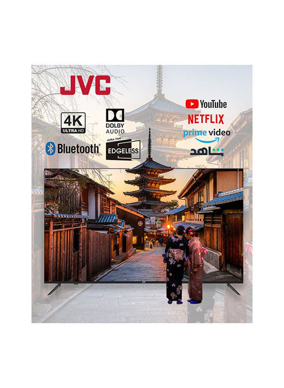 JVC 58-Inch 4K UHD LED Edgeless Smart TV, LT-58N786V, Black
