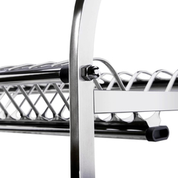 Hexar 4-Tier Heavy Duty Stainless Steel Dish Drying Stand, Silver