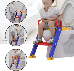 Hexar Toilet Potty Training Seat with Step Stool, Multicolour