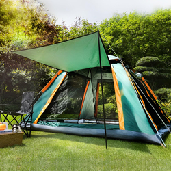 Hexar Automatic Instant Pop-Up Portable Camping Tent with Carry Bag, 4 Person, Green
