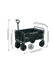 Hexar Heavy Duty Folding Multi-Functional Portable Shopping Trolley, Beige