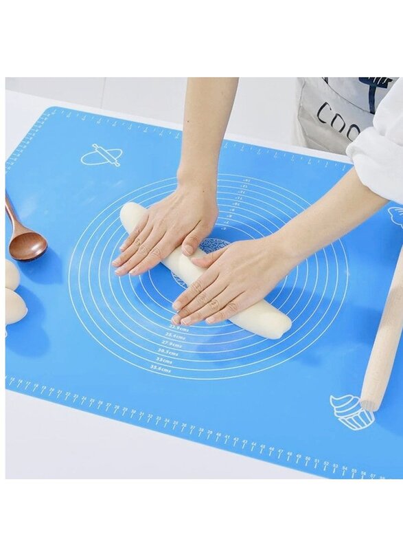 HEXAR Silicone Baking Mat for Rolling Pastry Dough, 65cm x 45cm Food Grade Silicone Non-stick and Non-Slip Sheet Baking Supplies for Bake Pizza Cake, Multicolor