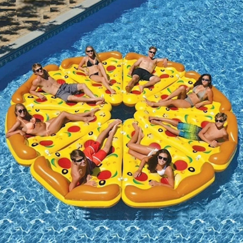 Hexar Inflatable Pizza Pool Float, Green