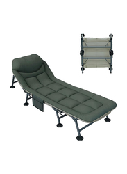 Hexar Premium Camping Comfortable Folding Bed, Dark Green