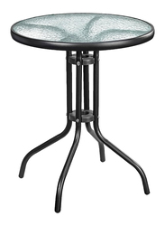 Hexar Classic Round Outdoor Table, Black/Clear