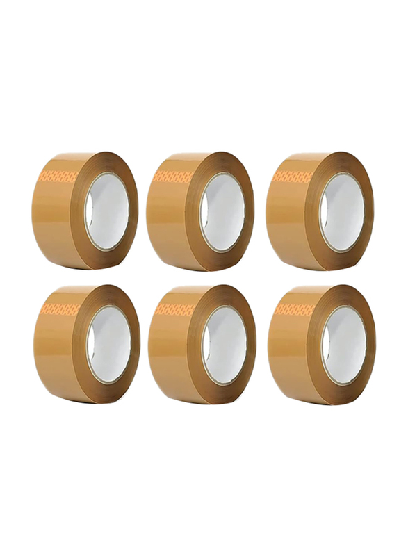 Hexar Heavy Duty Packing Tape, 200 Yards, 6 Pieces, Brown
