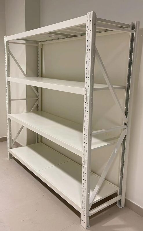 Dingo Medium Duty Shelf 200x60x200cm White Storage Office,Warehouse,Adjustable Shelf