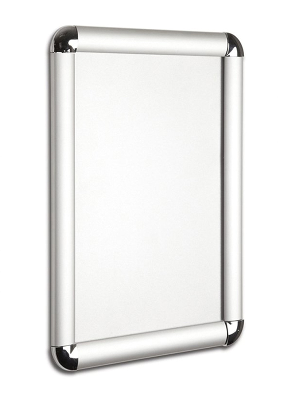 Dingo A4 Aluminium Frame Anodised Construction And Anti-Glare Cover Clip Poster Holders for Retail And Advertising Displays Notice Sign Board Frame for Walls,(Silver)