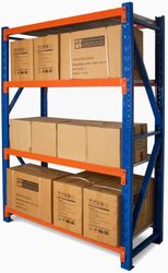 Dingo Medium Duty Shelf 200x60x200cm Blue Orange Storage Office,Warehouse,Adjustable Shelf