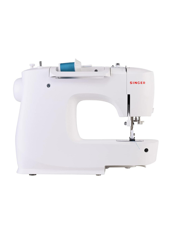 Singer Adjustable Stitch Length and Width Sewing Machine with LED Light, SGM-M3305, White