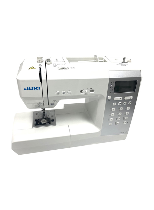 Juki Sewing Machine with Table & Automatic Thread Trimming with 116 Sewing Patterns & Start Stop Button, HZL-HT740, White