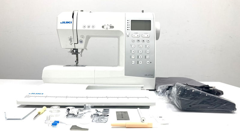 Juki Sewing Machine with Table and Automatic Thread Trimming, HZL-HT740, White