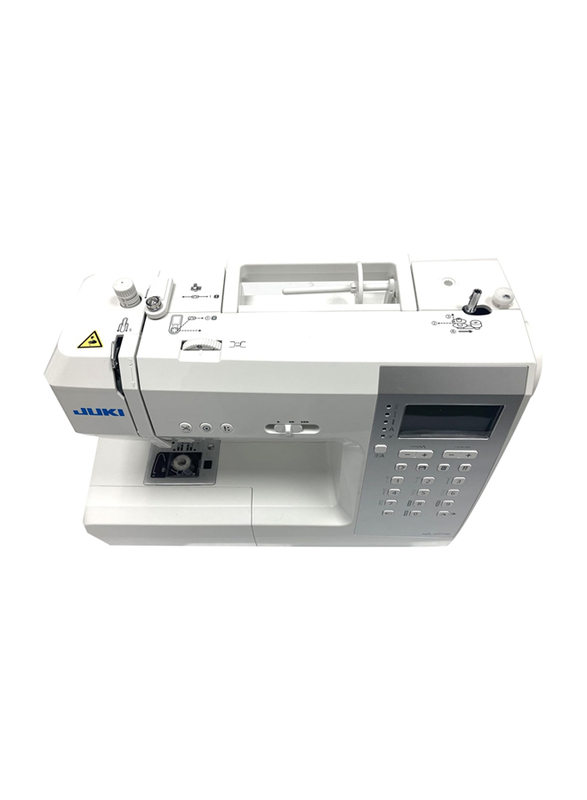 Juki Sewing Machine with Table & Automatic Thread Trimming with 116 Sewing Patterns & Start Stop Button, HZL-HT740, White