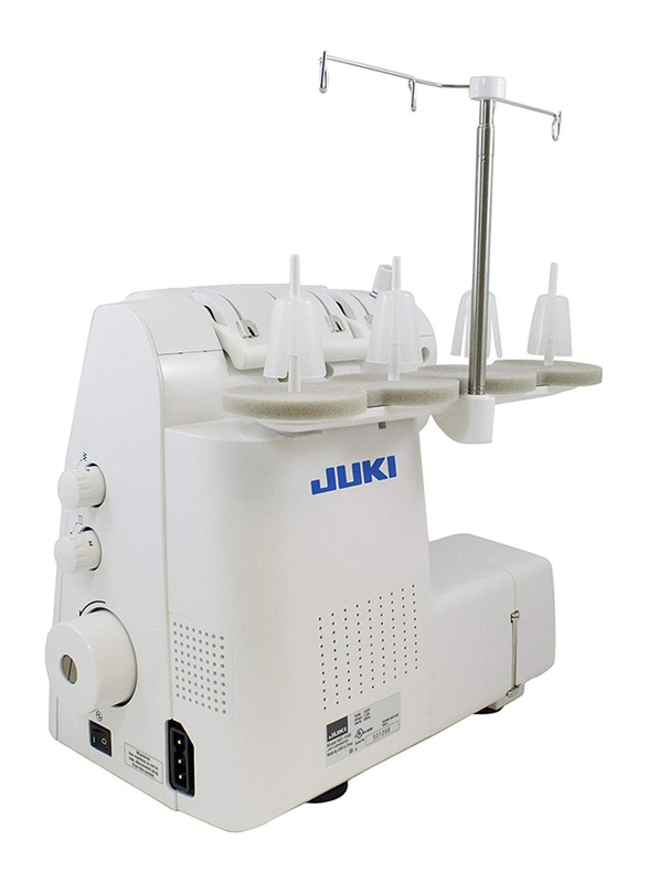 Juki Serger Push Button Jet Air Looper Threader Sewing Machine, MO-1000, White