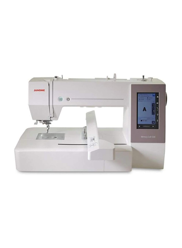 Janome Embroidery Machine, MC550E, White