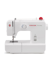 Singer Heavy Duty Metal Frame Sewing Machine with 8 Built-In Stitches & 63 Stitch Applications, SGM-1408, White