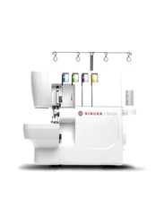 Singer 6 Built-In Stitches Serger Overlocker Machine with Adjustable Stitch Length and Width, SGM-S0105, White