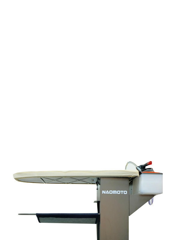 Naomoto Utility Vacuum Table Heated Ironing Board with FB8S Cover Variable Steam Iron & PS1 Water Pump Steam Volume, 1200W, FB-8S, Multicolour