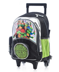 School Bag - Ninja Turtle 14" Trolley Bag with Lunch Bag & Pencil Case