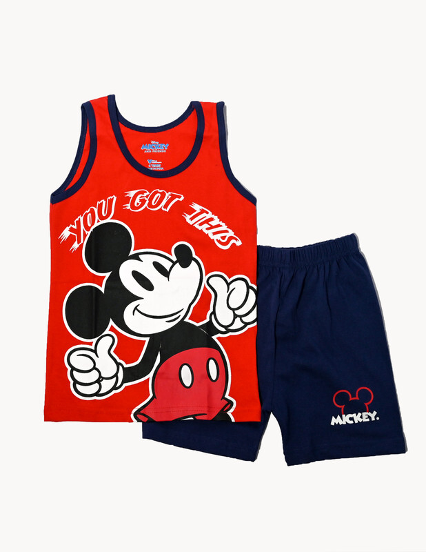 Mickey Mouse - Boys Short Sleeve Tshirt & Short Set