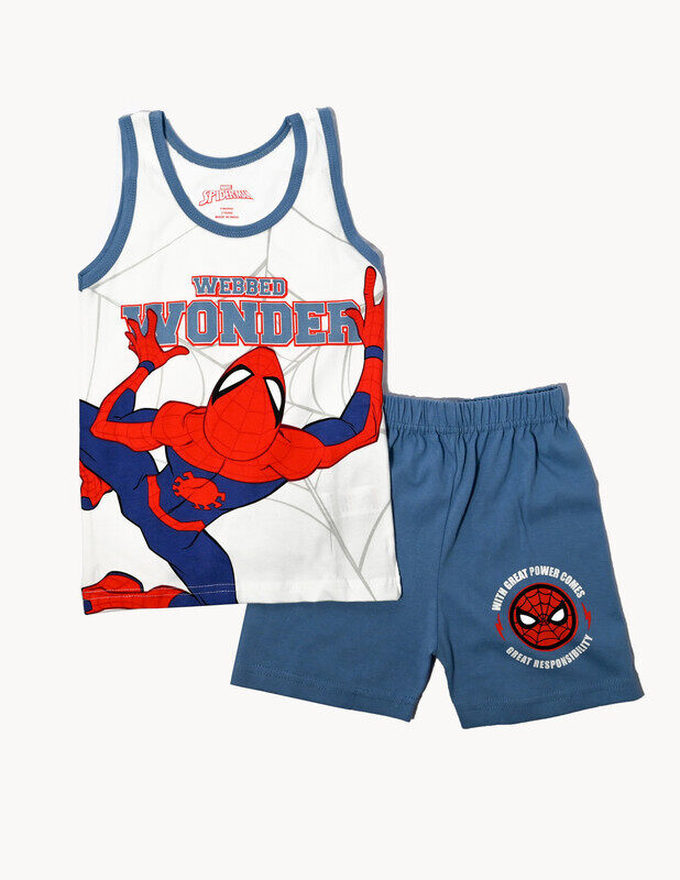 

Jnk Co Spider Man - Boys Short Sleeve Tshirt & Short Set