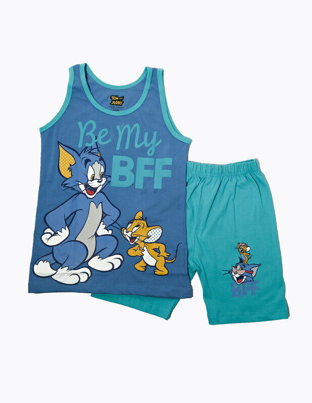 

Jnk Co Tom & Jerry - Boys Short Sleeve Tshirt & Short Set