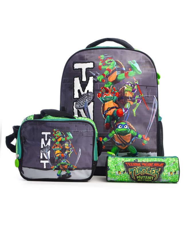 School Bag - Ninja Turtle 16" Backpack with Lunch Bag and Pencil Case