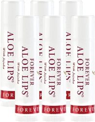 Forever Living -  Products Aloe Lips with Jojoba, Chapstick, Lip Balm, Very Healing. Contains 6 0.15 oz (Pack of 6) - Lips look glossy, smooth and healthy