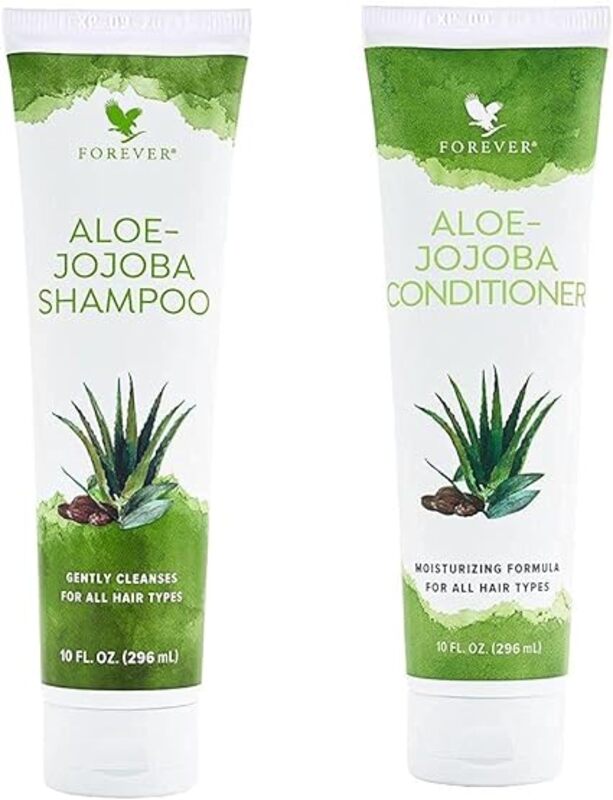Forever Living - Forever New & Improved Aloe-Jojoba Shampoo & Conditioning Rinse (SULFATE FREE) - Supports hair and scalp hydration