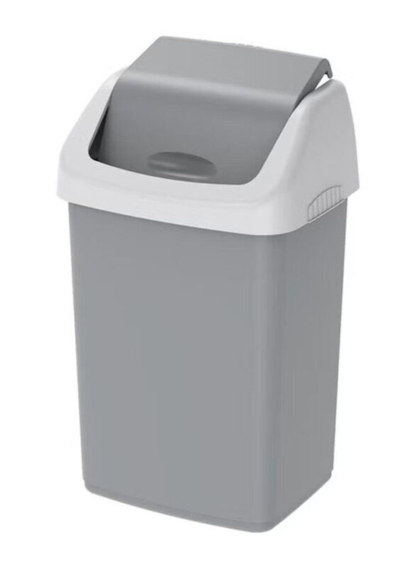 

Cosmoplast 46L Flip Top Waste Bin, Grey