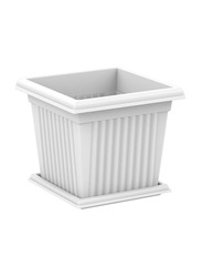 Cosmoplast 30Ltr Square Planter with Tray, White