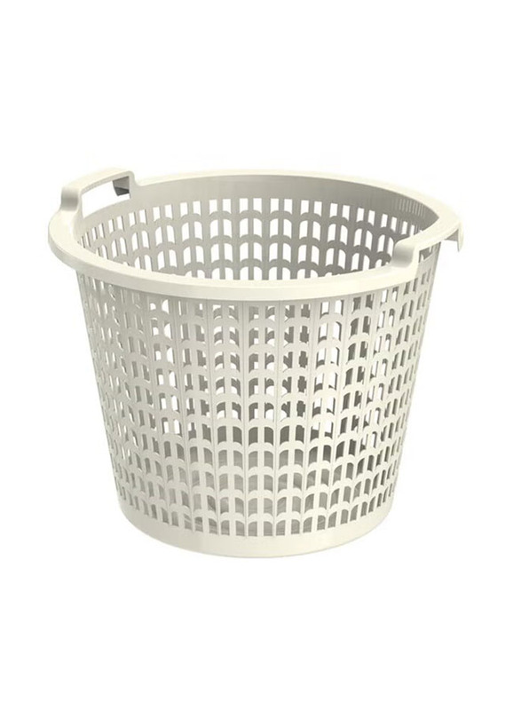 Cosmoplast Wide Laundry Basket, Off White