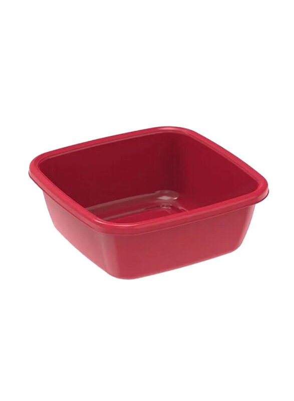 

Cosmoplast Square Plastic Basin Tub, 12 Liters, Red