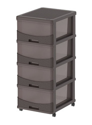 Cosmoplast 4D Rattan Storage Cabinet, Brown