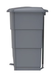 Cosmoplast 45L Step On Waste Bin, Cool Grey