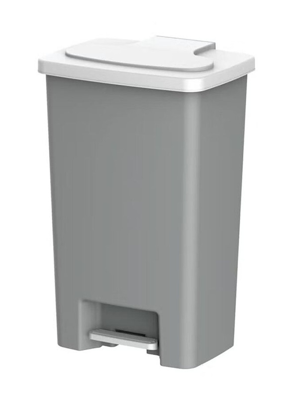 Cosmoplast 78L Step-On Waste Bin With Pedal, Grey