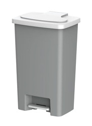 Cosmoplast 78L Step-On Waste Bin With Pedal, Grey