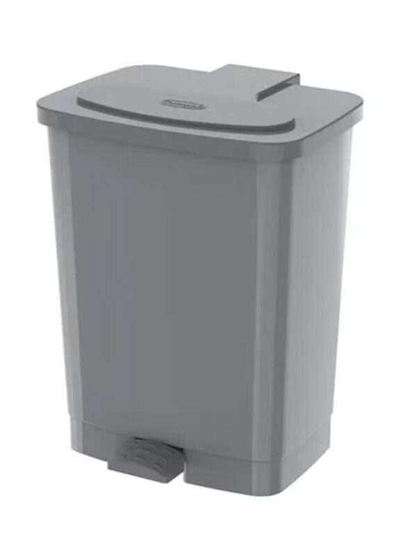 

Cosmoplast Step-On Waste Bin with Pedal, Pearl Grey