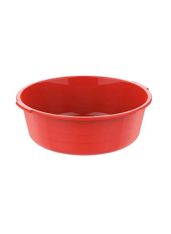 

Cosmoplast 16-inch Round Plastic Basin Tub, 14 Liters, Red