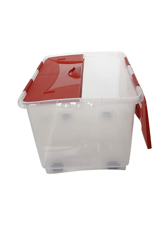 Cosmoplast 33L Storage Plastic Box, Red/White